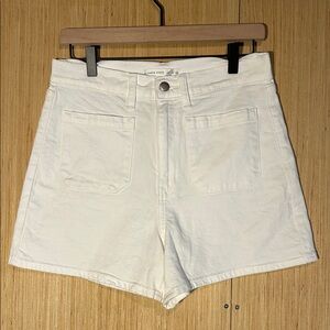 Altar'd State High-Waist White Pocket Shorts